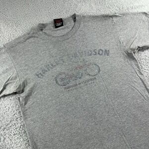 Vintage Harley Davidson Shirt Mens Medium Gray Amarillo‎ TX Tripp's Faded